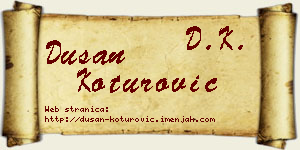 Dušan Koturović vizit kartica